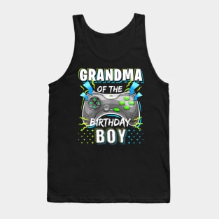 Grandma Of The Birthday Boy Matching Video Game Birthday Tank Top